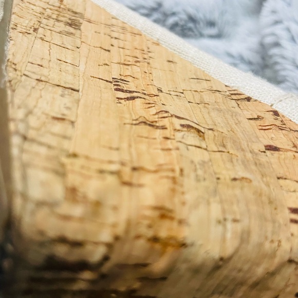 TOMS Stella Cork Wedge Sandals Womens Oatmeal Woven Open Toe Slip On Size 9 - Picture 15 of 15